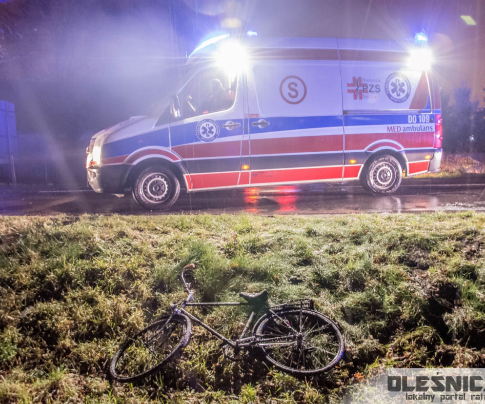 Samochód potrącił rowerzystę w Oleśnicy