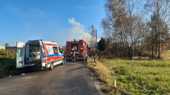 Pożar domu w Mysłowicach