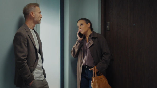 M jak miłość, odc. 1908. Magda (Anna Mucha), Andrzej Budzyński (Krystian Wieczorek)