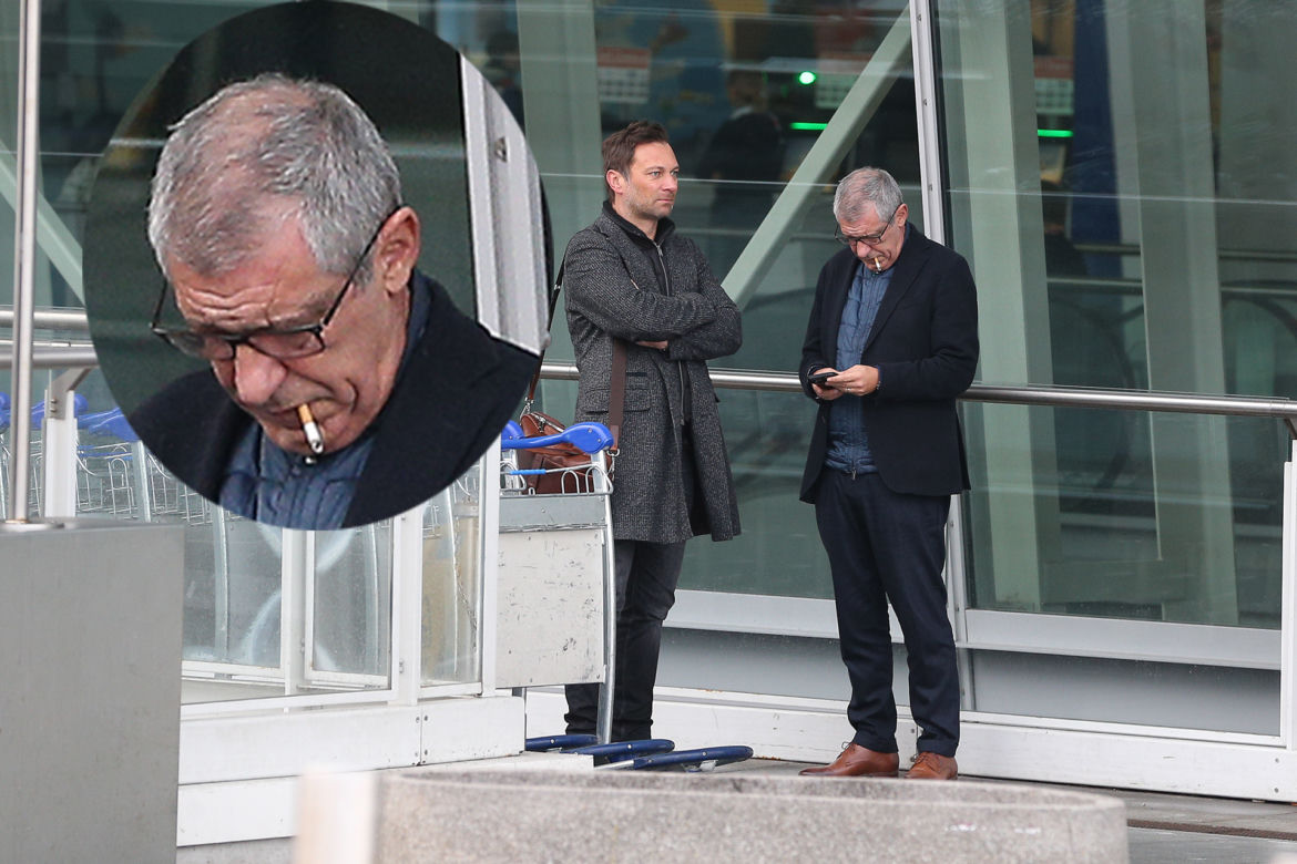 Fernando Santos pali ostatniego papierosa przed odlotem