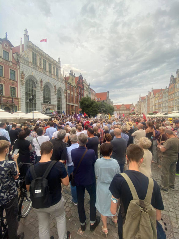 Protest w obronie mediów w Gdańsku