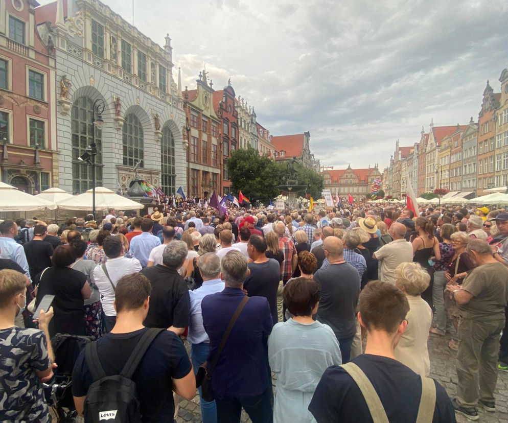 Protest w obronie mediów w Gdańsku