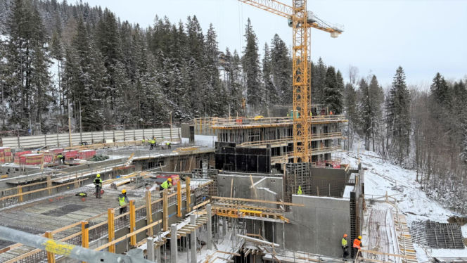 Budowa hotelu Salamandra w Kościelisku - luty 2026