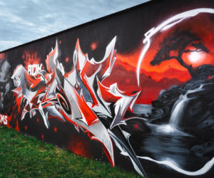 Przy ul. Mieszka I w Siedlcach można podziwiać całą galerię murali i graffiti