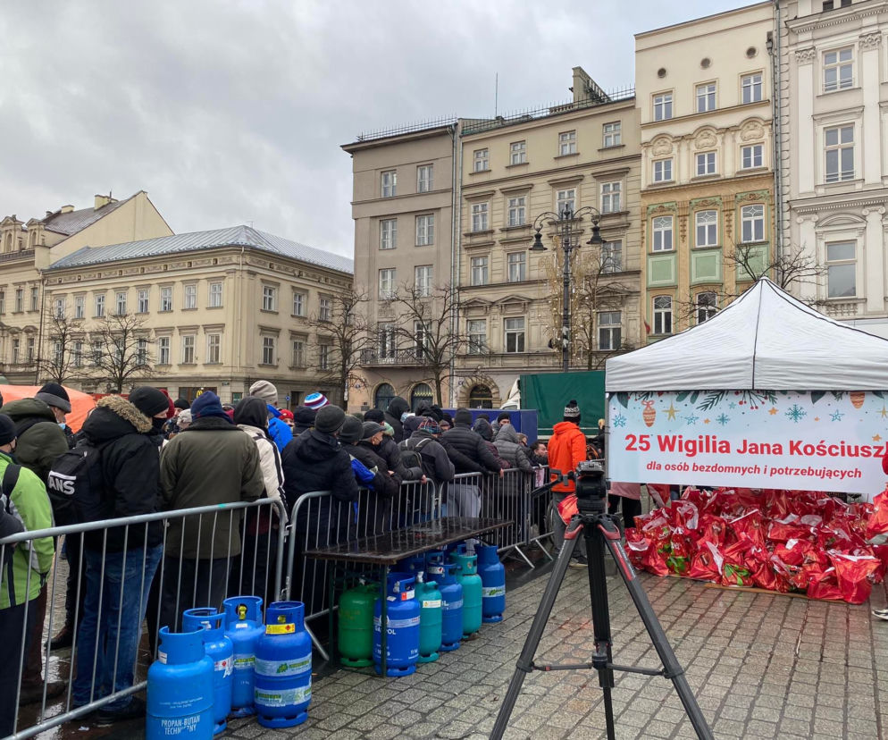 Wigilia dla bezdomnych i potrzebujących w Krakowie