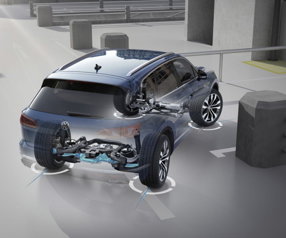 Skrętna tylna oś, Volkswagen Touareg