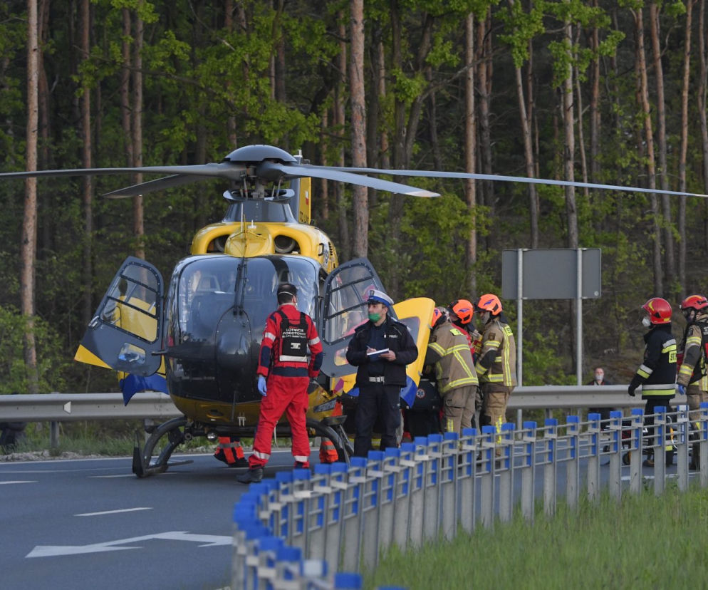 Zielonka. Wypadek motocyklisty