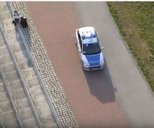 Tak wygląda Toruń okiem policyjnego drona. Patrol miał ważne komunikaty