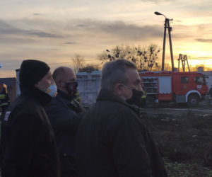 Pożar składowiska opon w Raciniewie