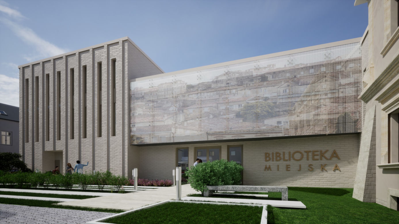 Wizualizacje rozbudowy Sądeckiej Biblioteki Publicznej