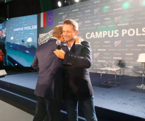 Donald Tusk i Rafał  Trzaskowski na Campus Polska