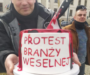 Protest branży weselnej w Radomiu
