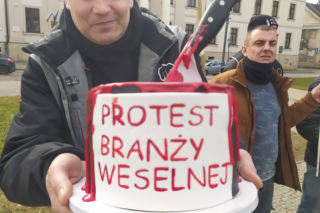 Branża weselna protestowała w Radomiu [FOTO, AUDIO]