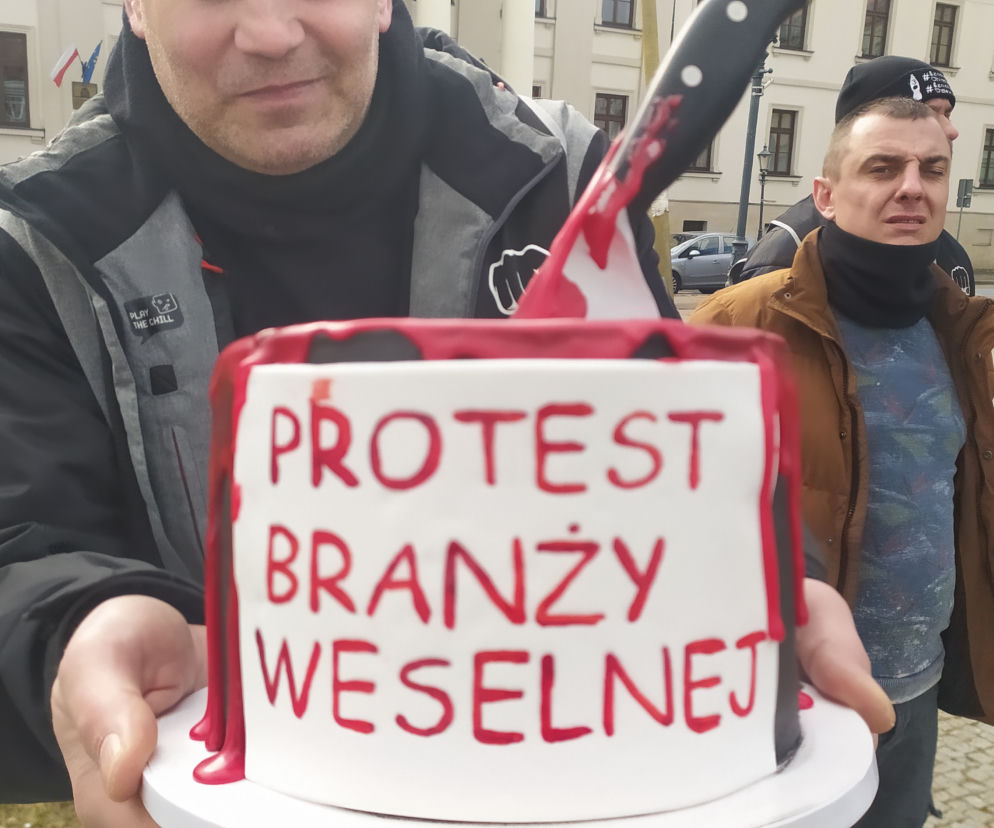 Protest branży weselnej w Radomiu