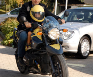 Hubert Urbański na motorze