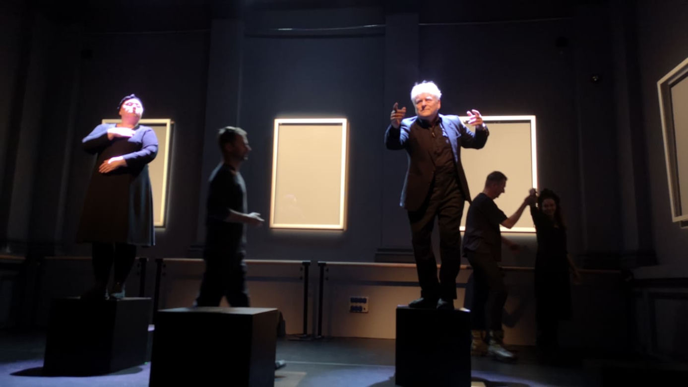 Próby przed premierą "Czy pan się uważa za artystę" w Teatrze Śląskim