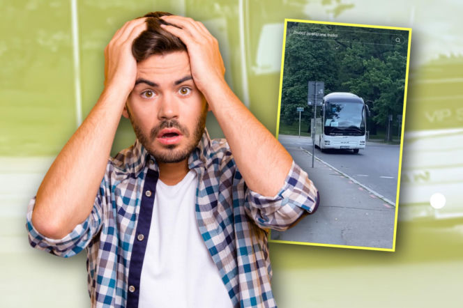 Autokar ruszył... sam? Zaskakująca sytuacja w centrum miasta. Internauci w szoku