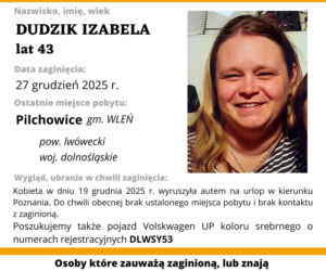 Zaginęła 43-latka z Pilchowic