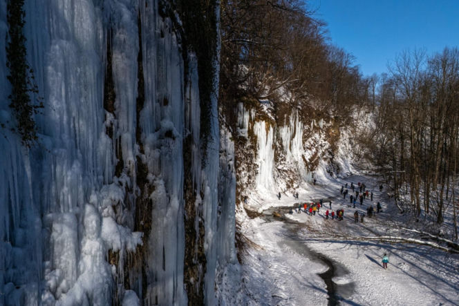 Na Podkarpaciu znów pojawiły się lodospady. Są określane cudem natury