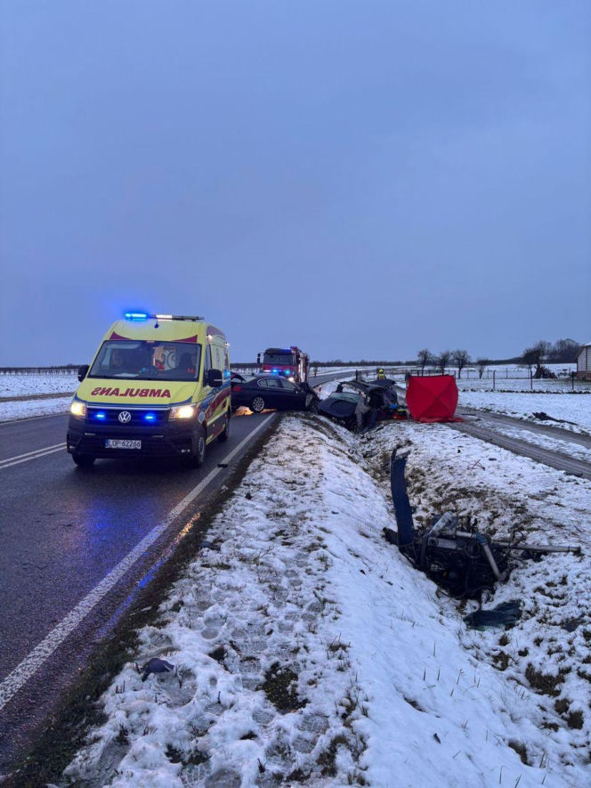 Czołowe zderzenie w Emilcinie. Zginął 34-letni kierowca seata
