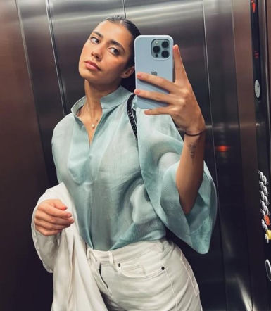 Piękna tenisistka Olga Danilović dziewczyna bramkarza Jana Oblaka