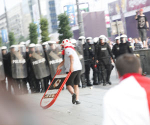 ZAMIESZKI KIBICÓW: strefa kibica w WARSZAWIE przed meczem POLSKA-ROSJA - ZDJĘCIA