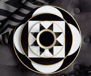 Porcelana Furstenberg. Nowoczesny serwis My China! w graficznej dekoracji Ca'd'Oro.