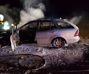 Mercedes PŁONĄŁ na autostradzie A4