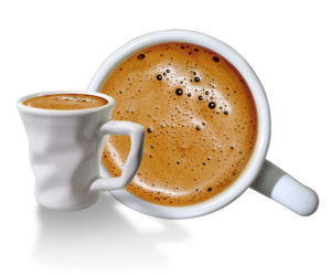 Porcelanowy pognieciaony kubek do cappucino dla mamy