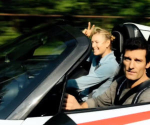 Maria Szarapowa i Mark Webber w Porsche 918 Spyder