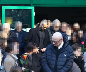 Pogrzeb Mirosława Krawczyka w Gdańsku: Aneta Zając i Mikołaj Krawczyk