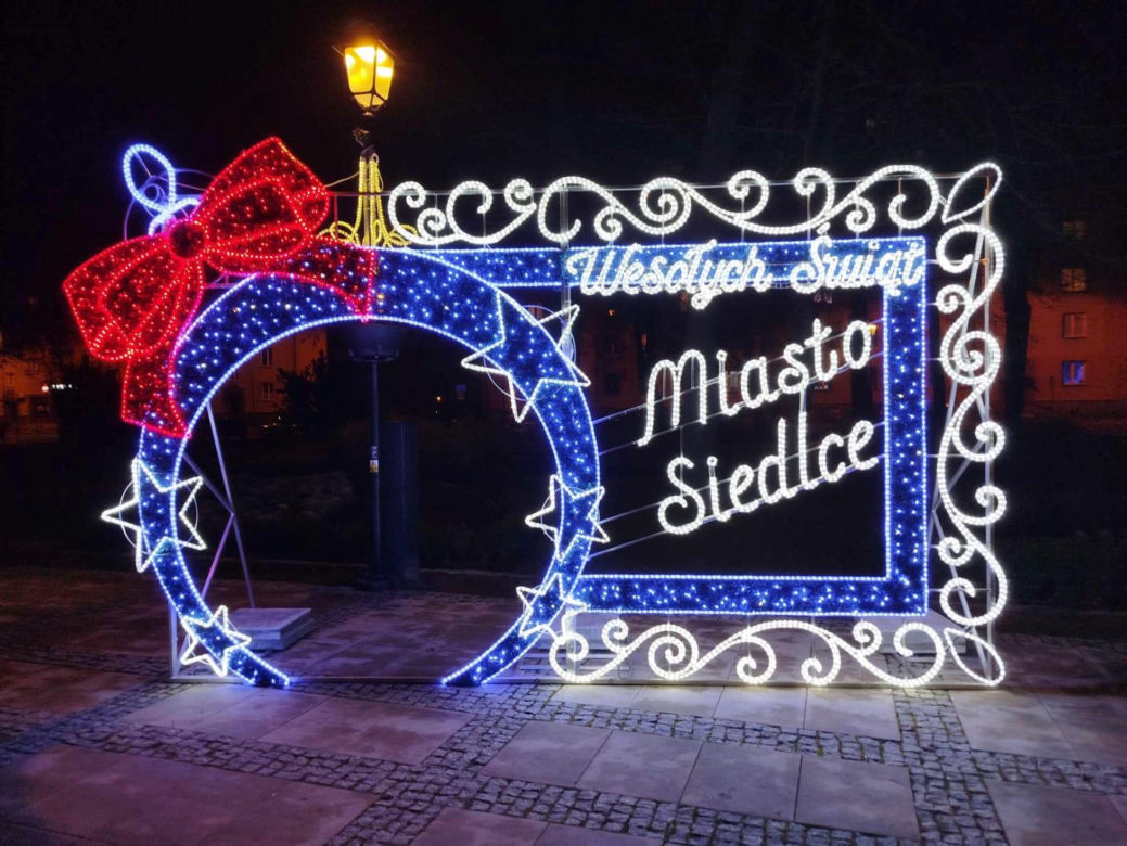 Iluminacje świąteczne w Siedlcach będzie można podziwiać co najmniej do 6 stycznia