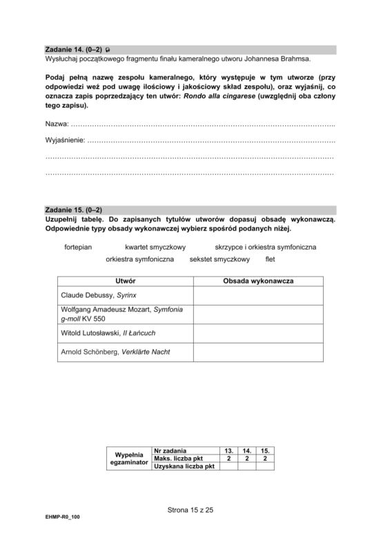 Matura 2021: historia muzyki. Pytania, arkusz CKE, zadania [poziom rozszerzony matura 5.05.2021] 
