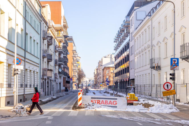 Przebudowa ul. Okrzei w Warszawie