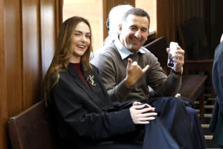 Michał Koterski i Marcela Leszczak w sądzie