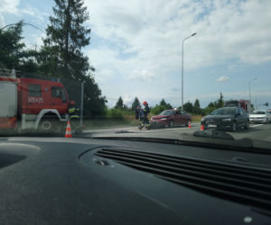 Zderzenie osobówki z motocyklem w Małopolsce [ZDJĘCIA]