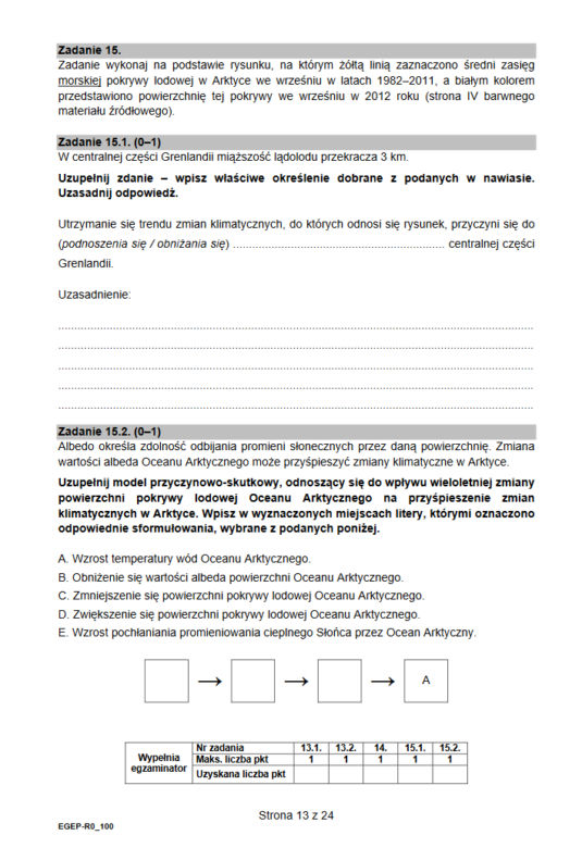 Matura geografia rozszerzona 2021 - arkusz CKE