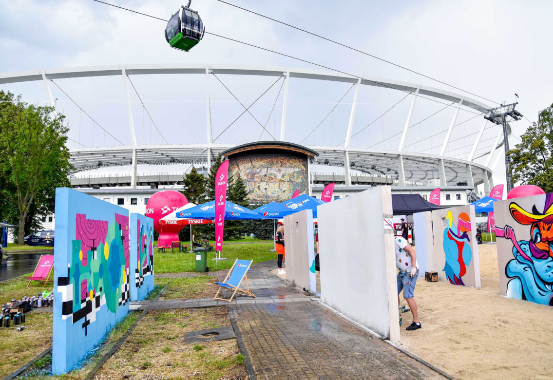Tak wygląda sztuczna plaża przy Stadionie Śląskim. Rozkręcaliśmy tam imprezę w ramach Eska Summer City