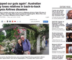 Australijskie rodzeństwo straciło krewnych w OBU KATASTROFACH malezyjskich samolotów