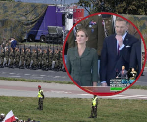 Przyjrzeli się zachowaniu Boguckiego w czasie defilady. Ten odpowiada, co wziął do ust 