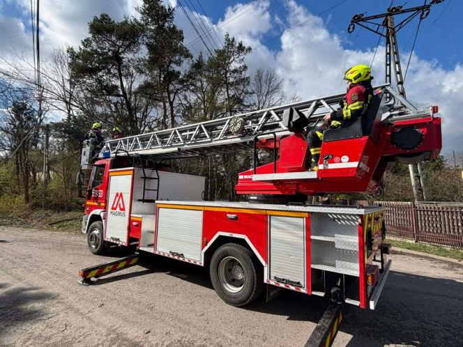 Interwencje Strażaków przy likwidacji szkód spowodowanych przez gwałtowny wiatr i burze