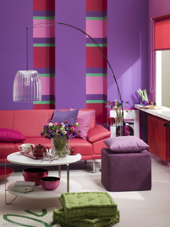 Fioletowy salon