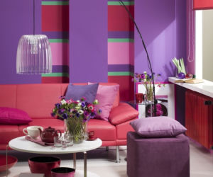 Fioletowy salon