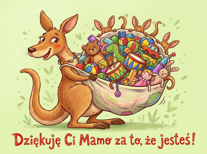 Zabawny obrazek na Dzień Matki do pobrania