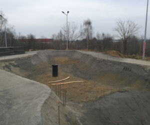 Budowa skateparku na os. Majowym - styczeń 2021