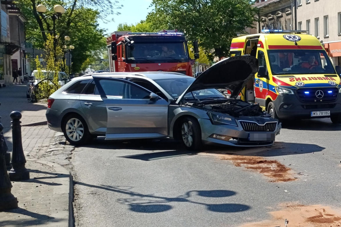 Wypadek samochodowy w Siedlcach