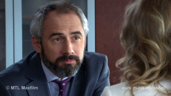 M jak miłość odc. 1078. Adam Werner (Jacek Kopczyński), Anna (Tamara Arciuch)