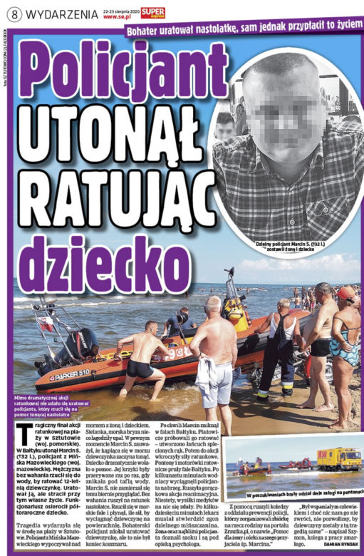 Pogrzeb policjanta, który utonął ratując dziecko