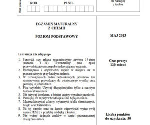 Chemia 2013 poziom podstawowy