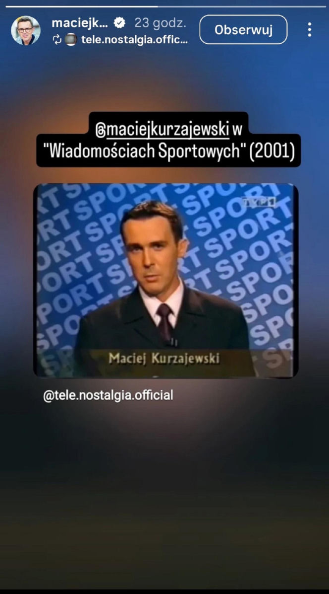 Maciej Kurzajewski pokazał archiwalne zdjęcie. Tak wyglądał 25 lat temu. Bardzo się zmienił?